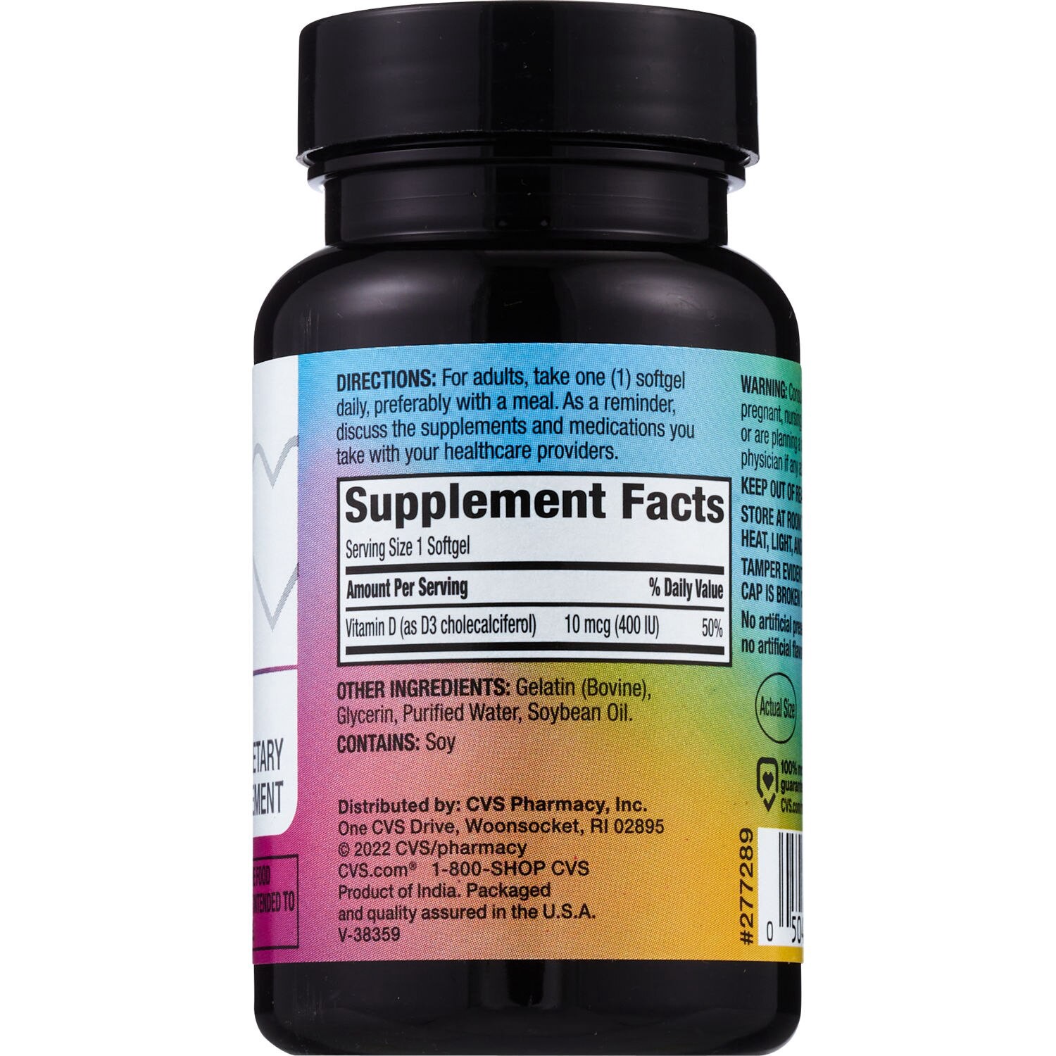 slide 4 of 6, CVS Health D3 Softgels, 100 Ct, 1 ct