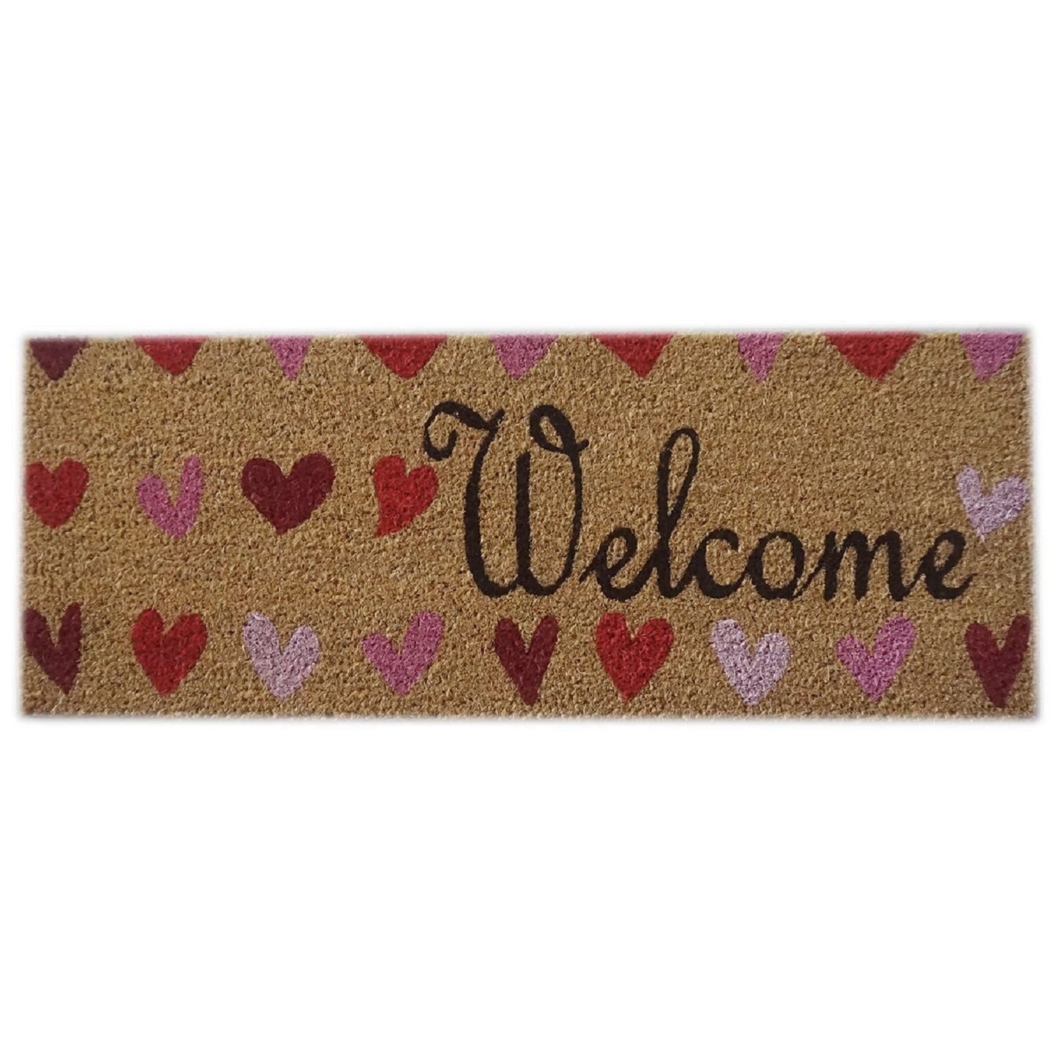 slide 3 of 3, Red & Pink Valentine's Doormat, 10 In X 30 In, 1 ct