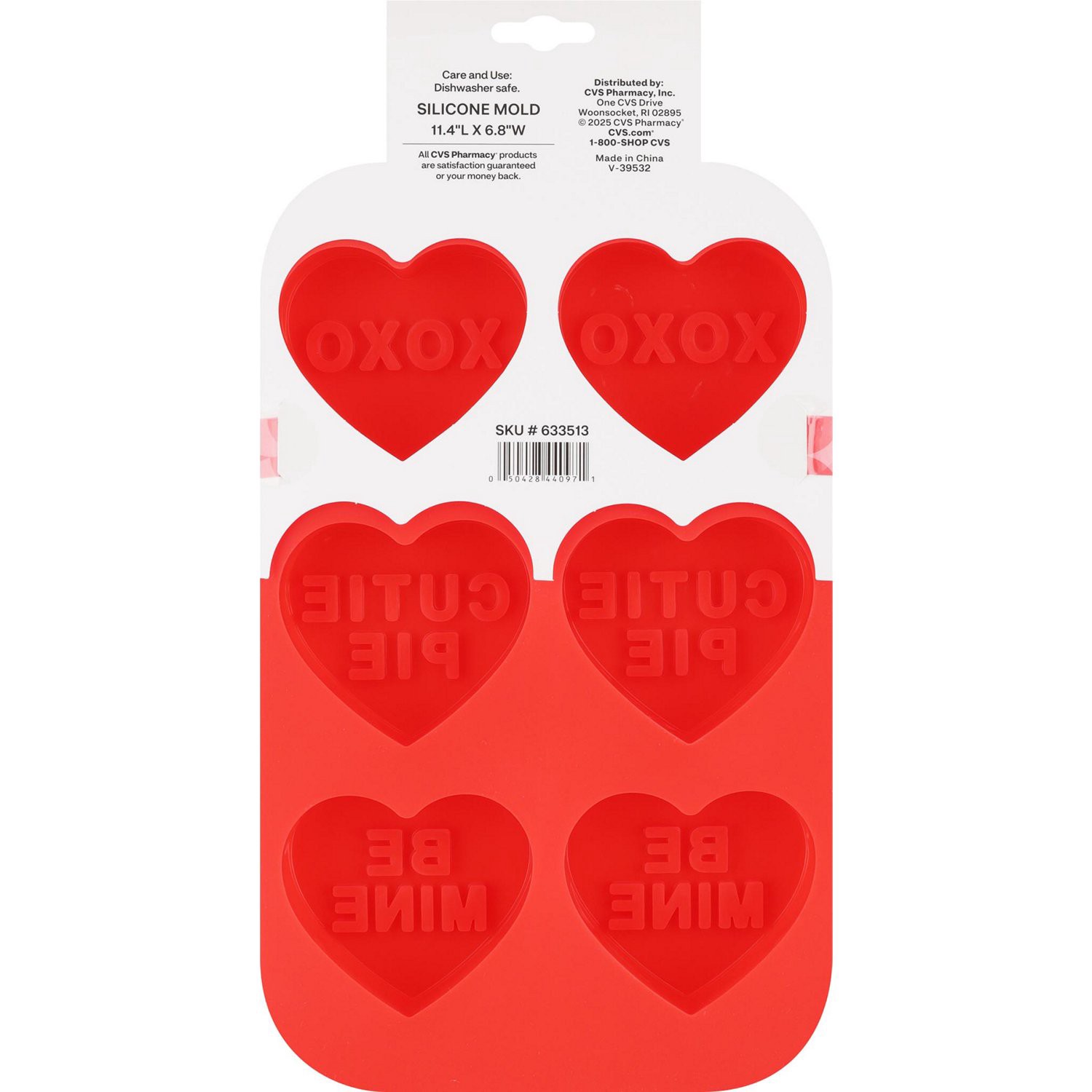 slide 9 of 12, RED AND PINK Heart Silicone Mold Valentines, 1 ct