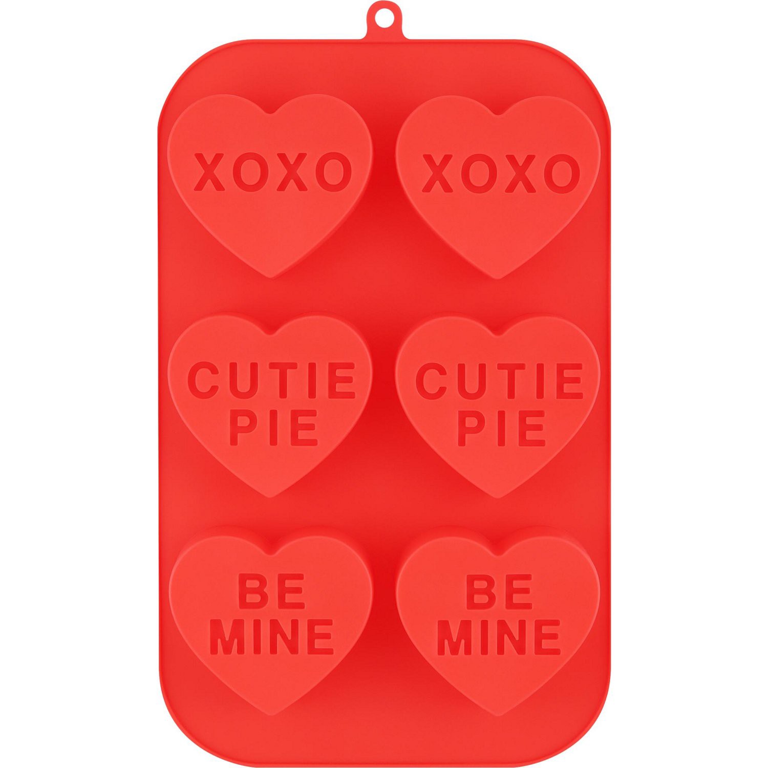 slide 11 of 12, RED AND PINK Heart Silicone Mold Valentines, 1 ct