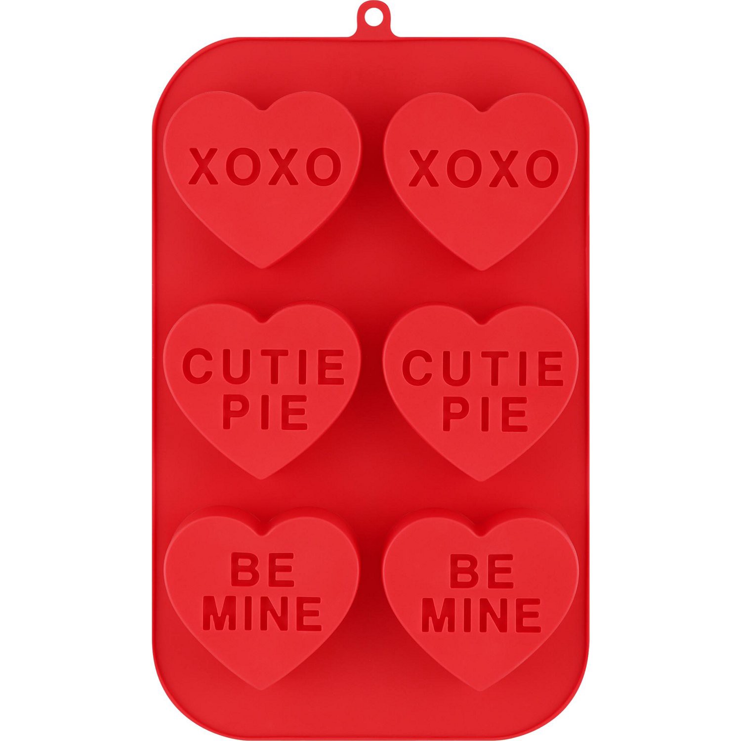 slide 12 of 12, RED AND PINK Heart Silicone Mold Valentines, 1 ct