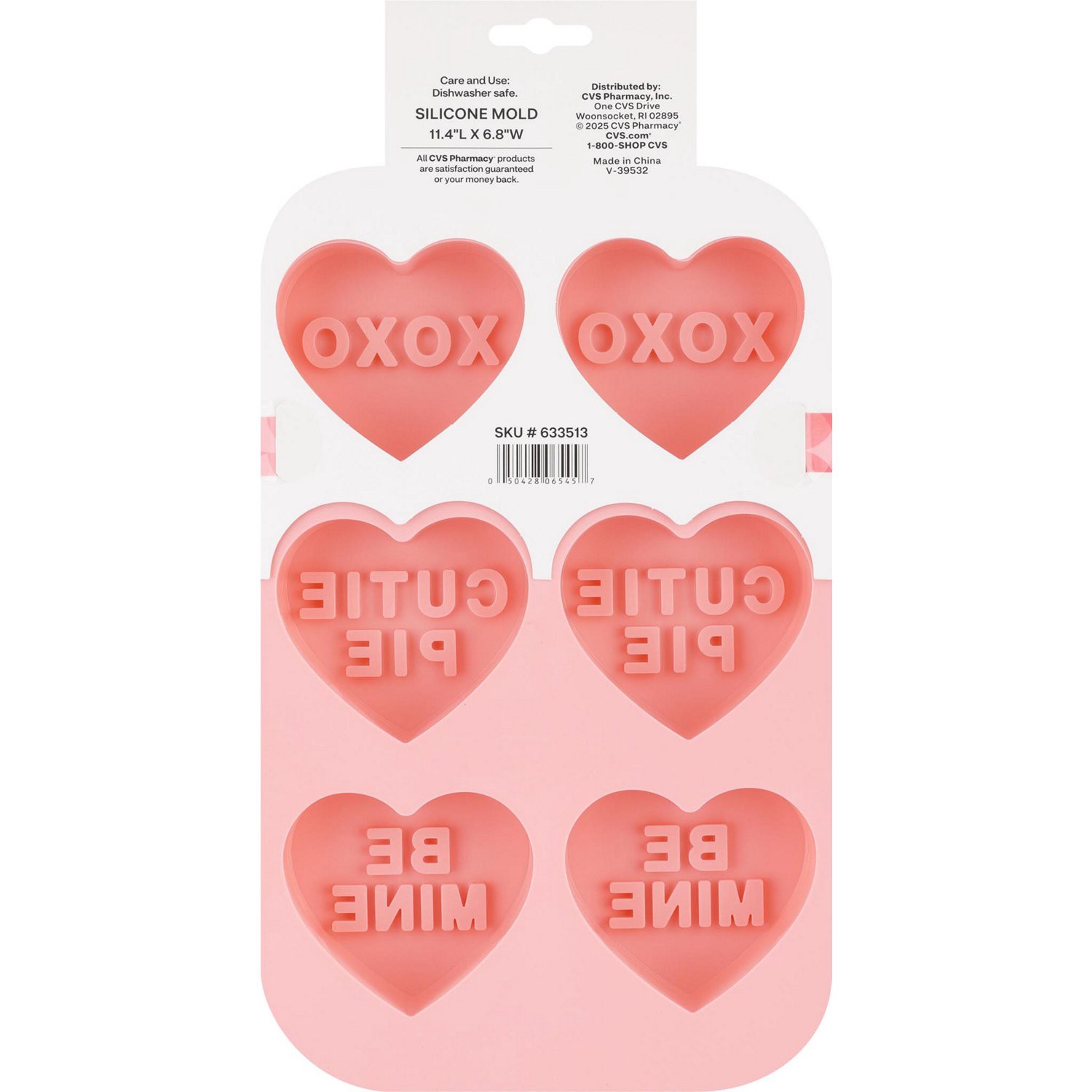 slide 4 of 12, RED AND PINK Heart Silicone Mold Valentines, 1 ct