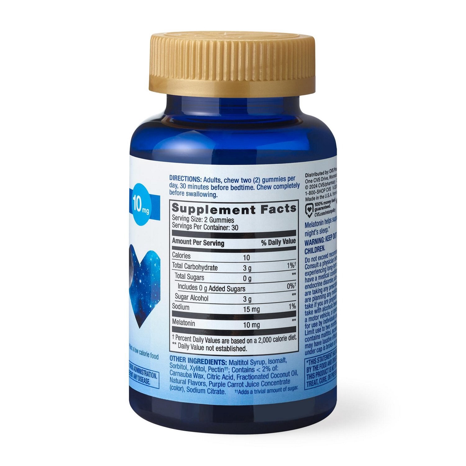 slide 5 of 6, Cvs Health Sugar Free Melatonin Gummy 10Mg, 60 Ct, 1 ct