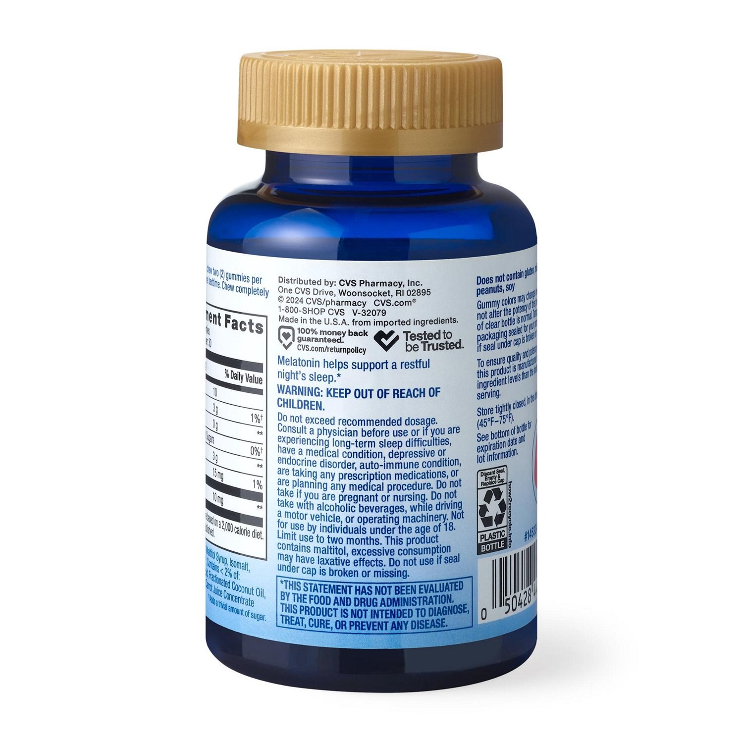 slide 6 of 6, Cvs Health Sugar Free Melatonin Gummy 10Mg, 60 Ct, 1 ct