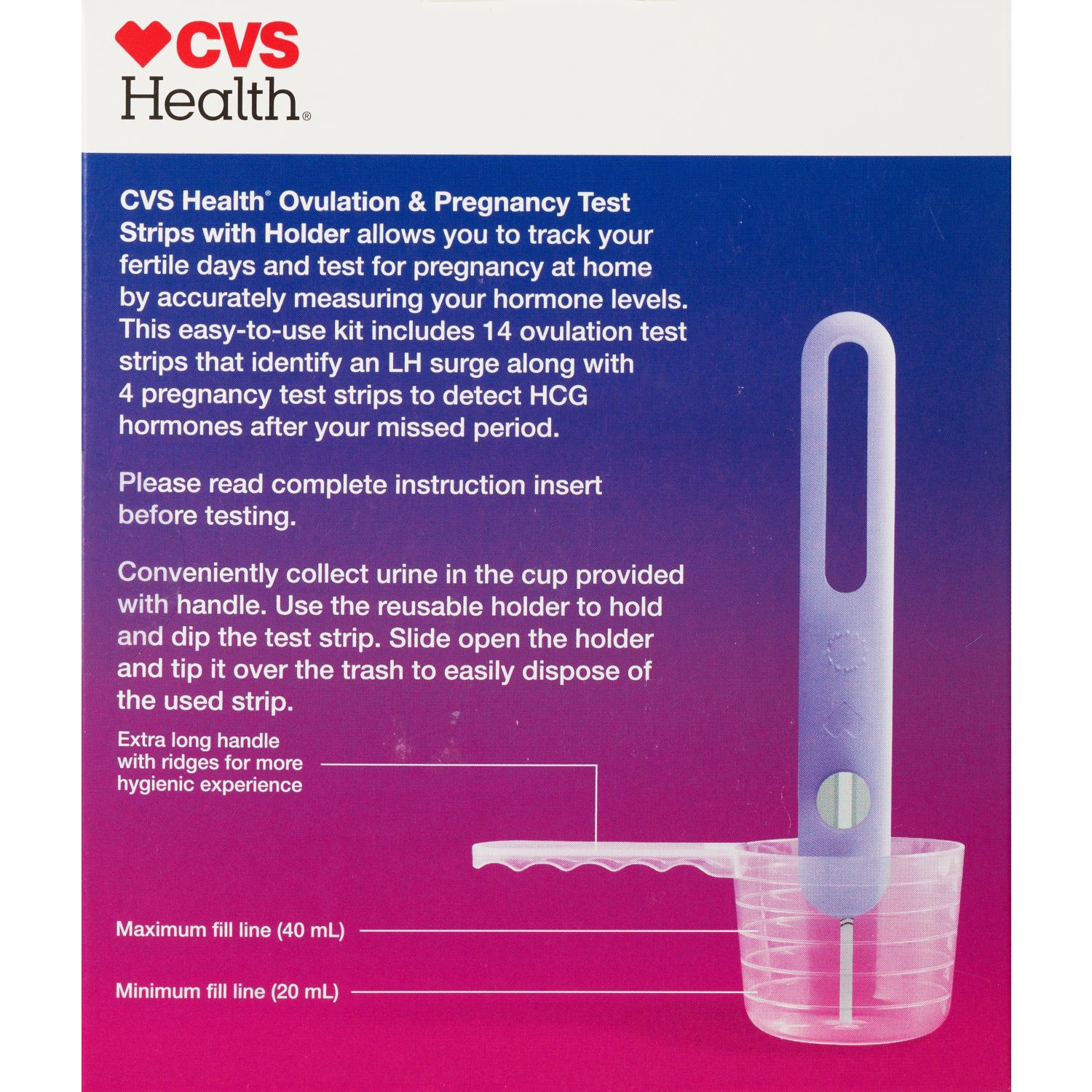 slide 3 of 3, CVS Health Ovulations & Pregnancy Testing Kit, 1 ct