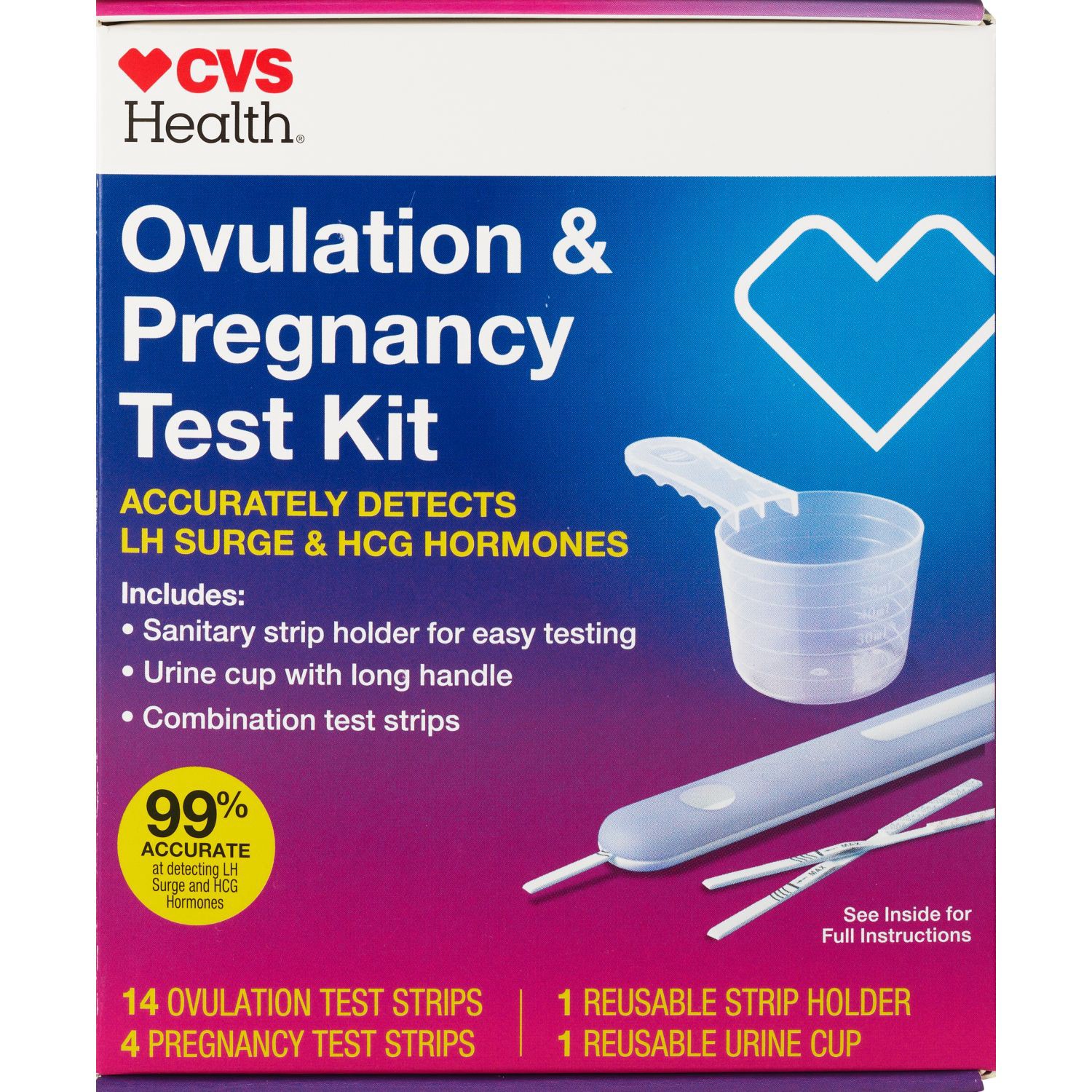 slide 2 of 3, CVS Health Ovulations & Pregnancy Testing Kit, 1 ct