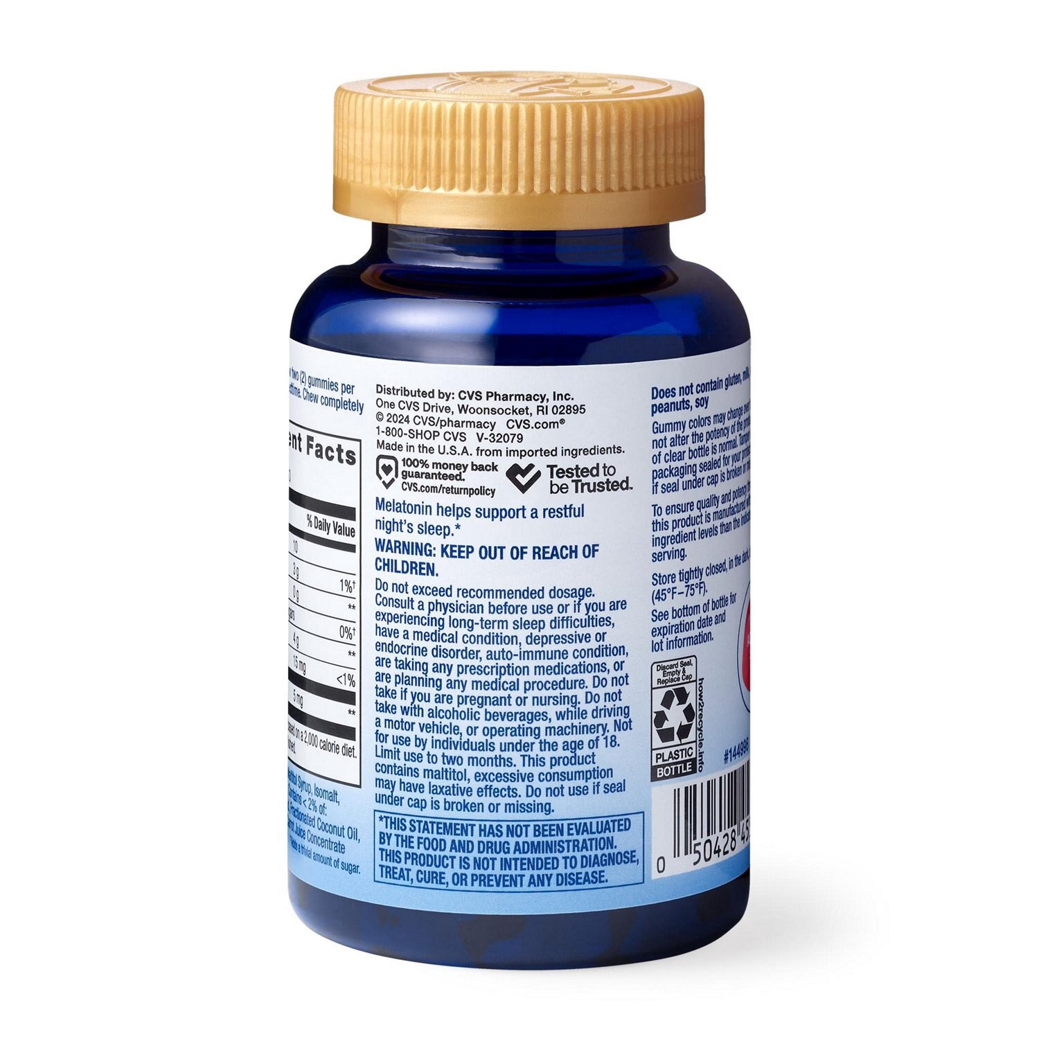 slide 2 of 6, Cvs Health Sugar Free Melatonin Gummies 5Mg, 60 Ct, 60 ct