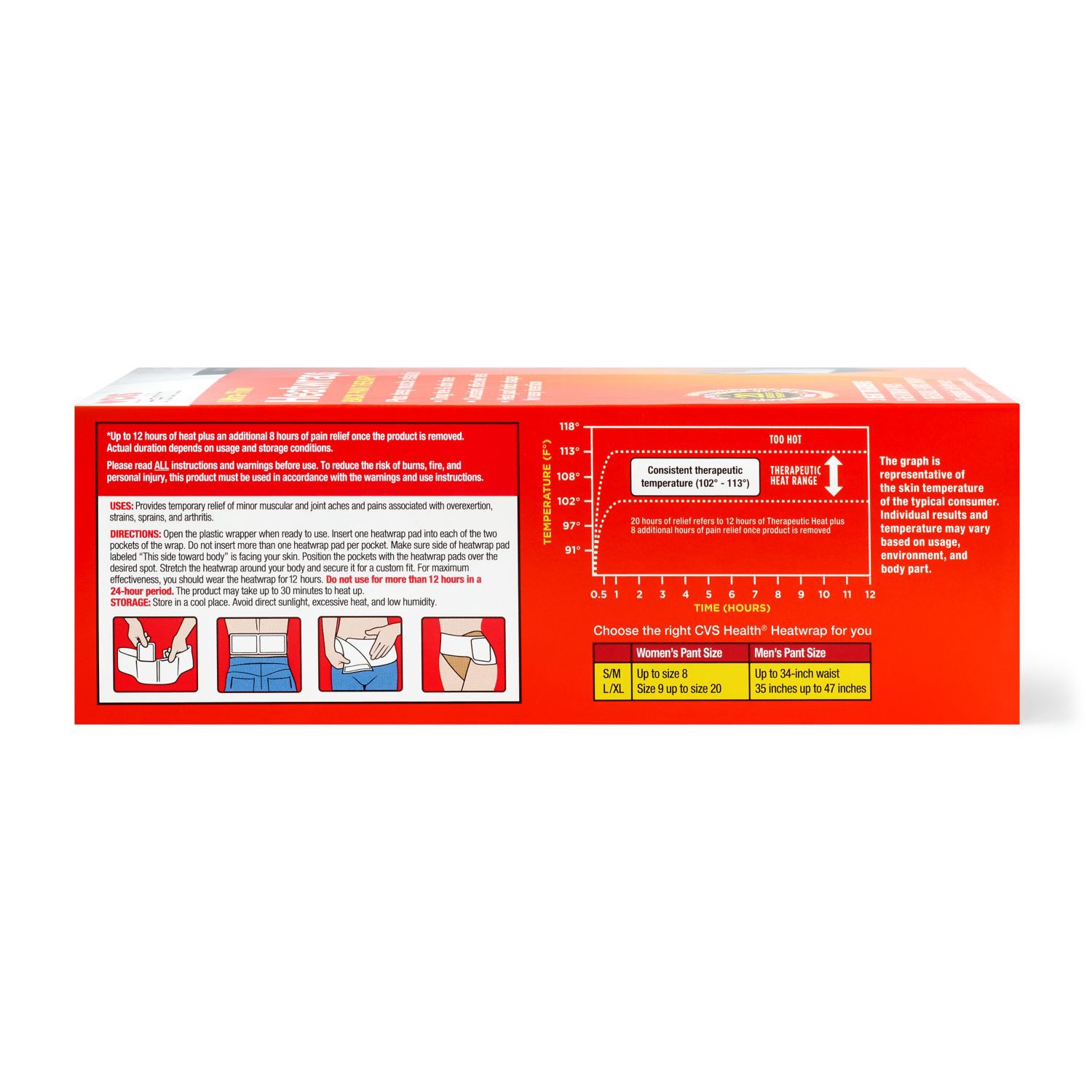 slide 3 of 7, CVS Health Ultra-Thin L-Xl Heatwraps 3Pk, 3 ct