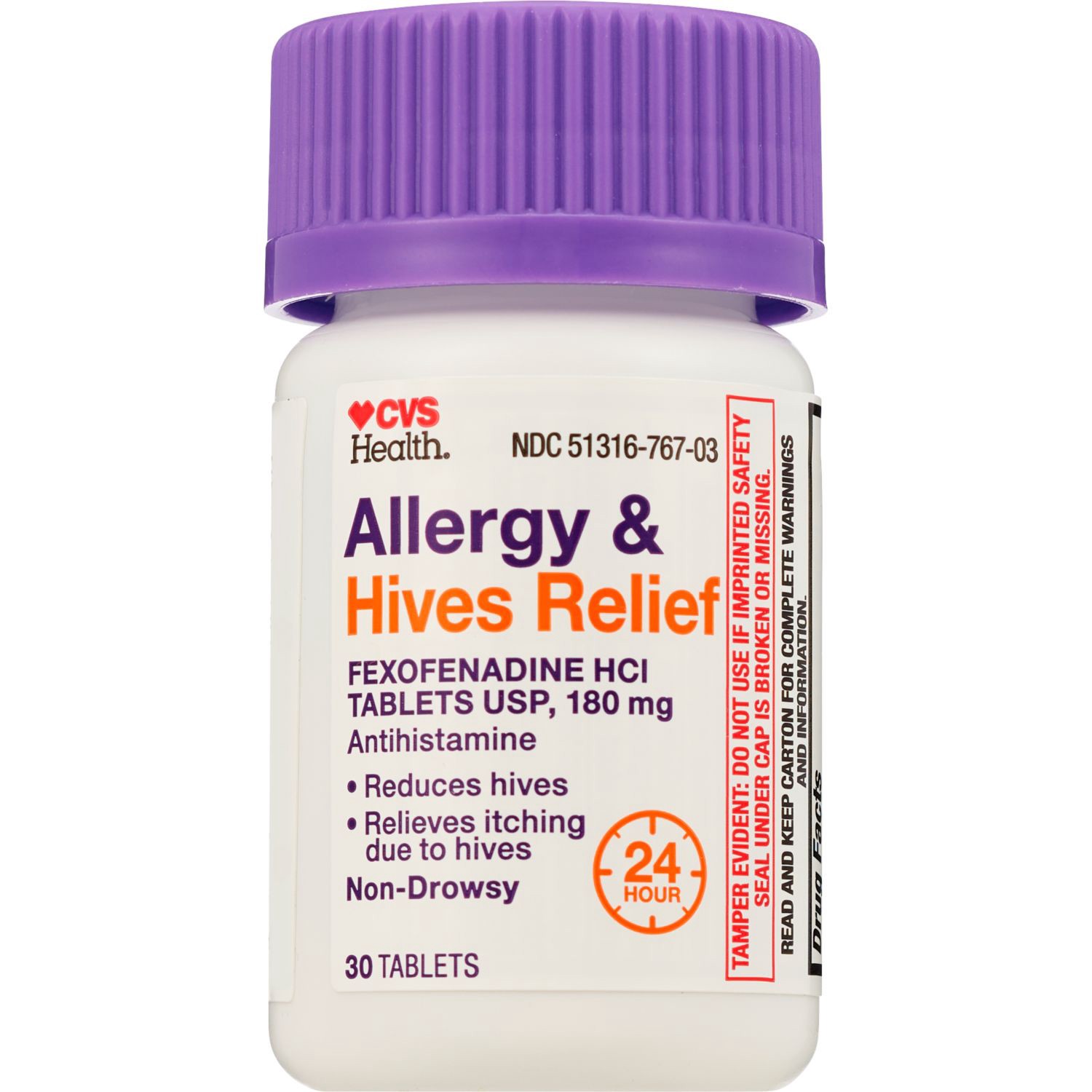 slide 3 of 4, CVS Health Allergy & Hives Relief Tablets, 30 ct