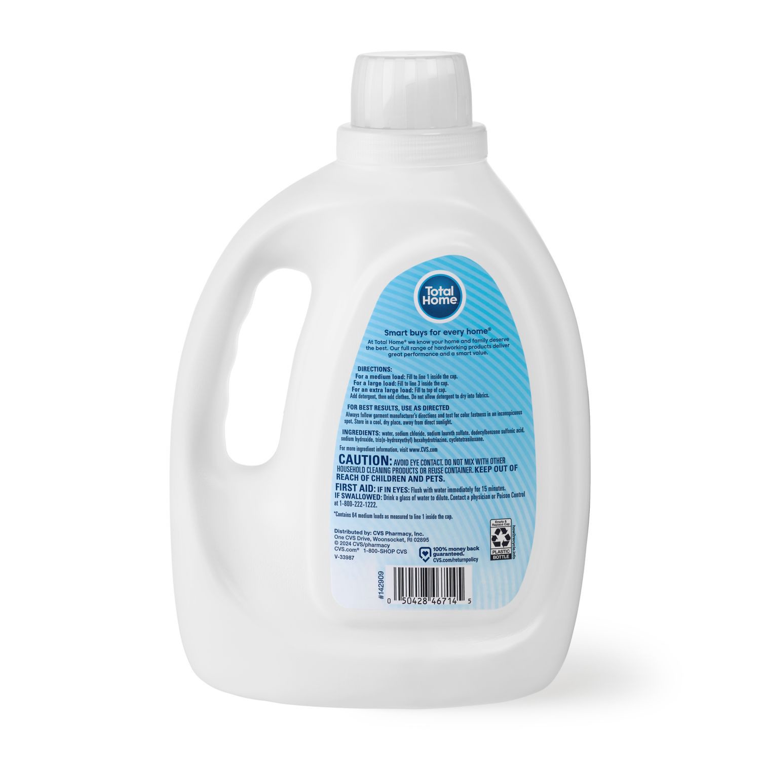 slide 2 of 3, Total Home Free & Clear Laundry Detergent, 100 Oz, 100 oz