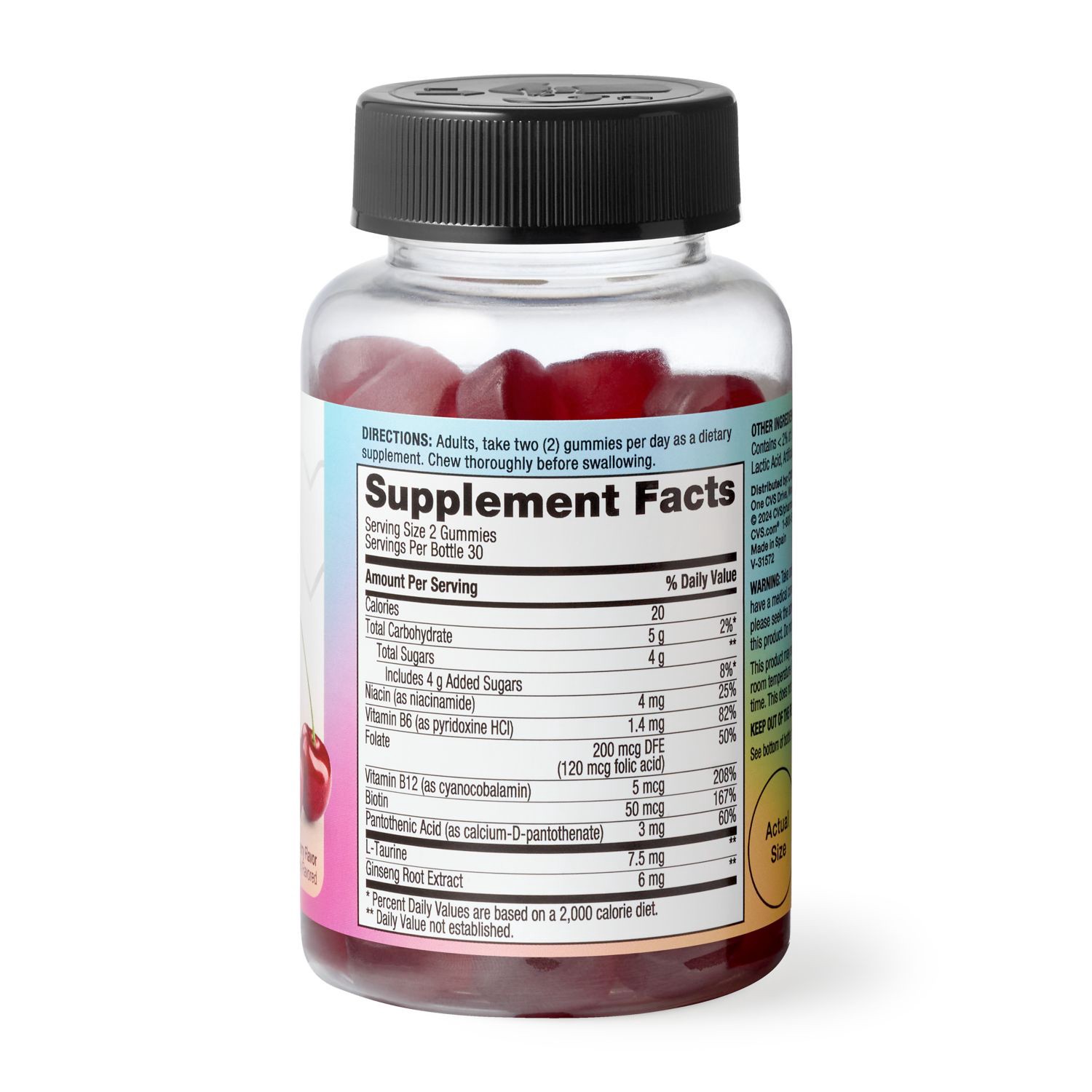 slide 3 of 4, CVS Health Vitamin B + Energy Gummy, 60 Ct, 60 ct