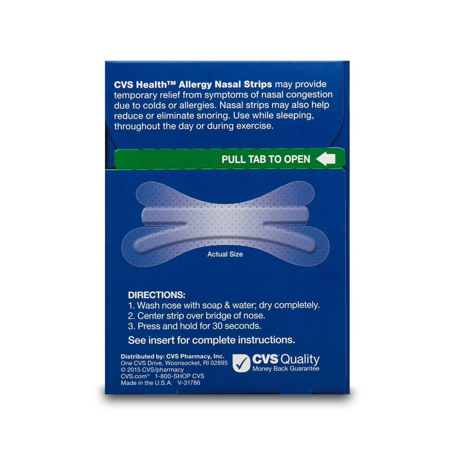 slide 3 of 5, CVS Health Allergy Nasal Strips, Clear, 10 Ct, 1 ct