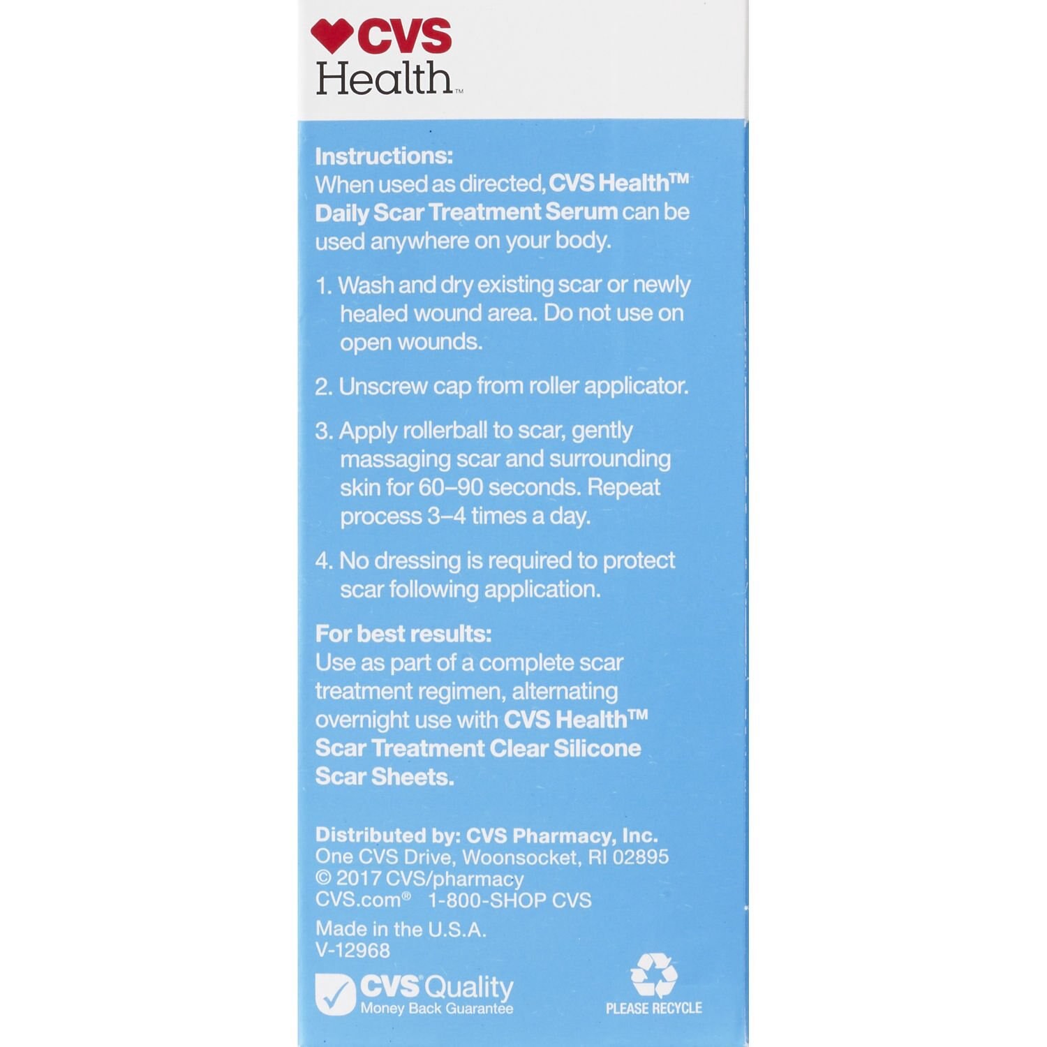 slide 4 of 5, CVS Health Daily Scar Treatment Serum, 0.4 Oz, 1 ct
