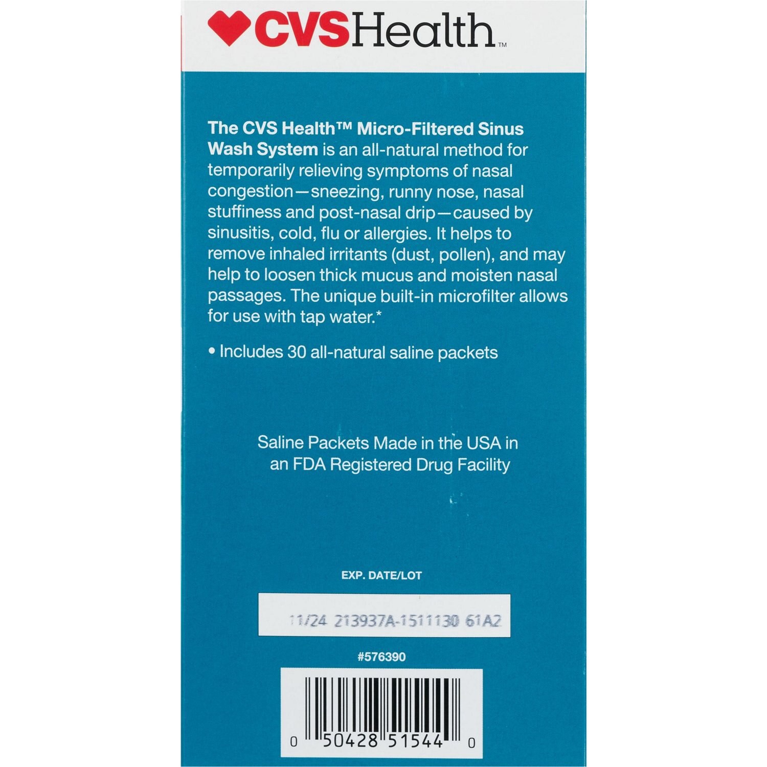 slide 3 of 6, Cvs Health Instant Relief Micro-Filtered Sinus Wash System, 1 ct