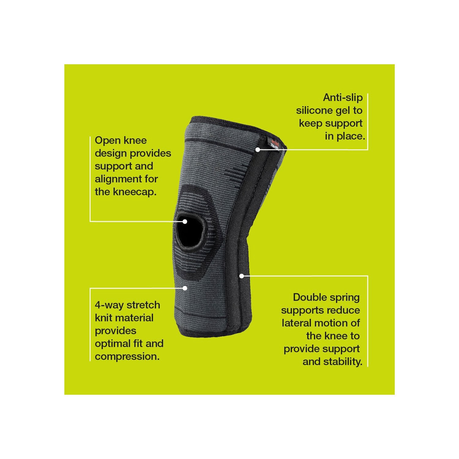 slide 5 of 10, CVS Health Stabilizing Compression Knee Support, Large, 1 ct