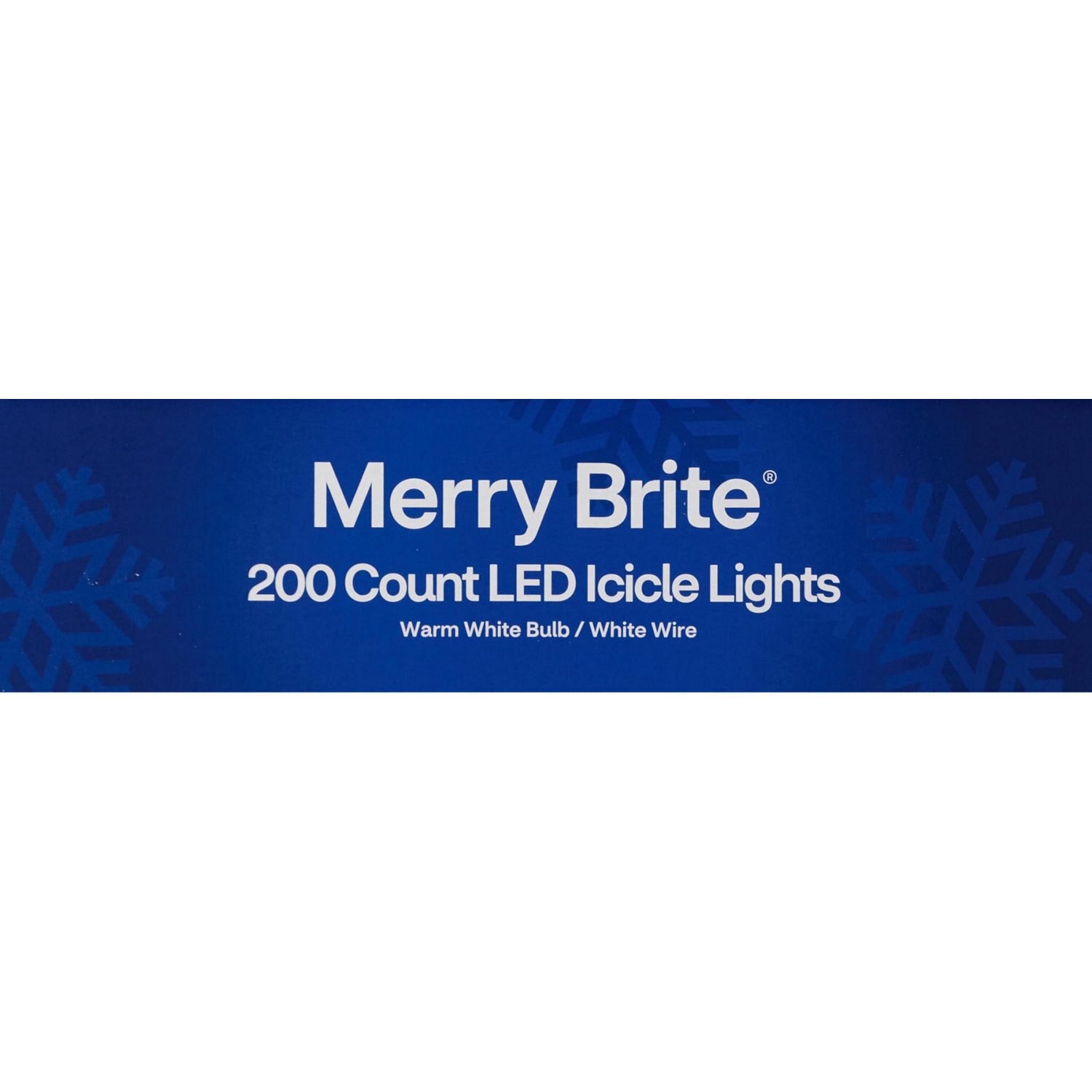 slide 3 of 3, MERRY BRITE 200 Ul Led Icicle Light -Ww, 1 ct