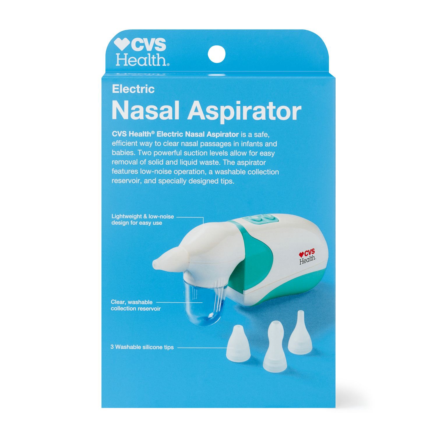 slide 4 of 4, CVS Health Electronic Nasal Aspirator, 1 ct