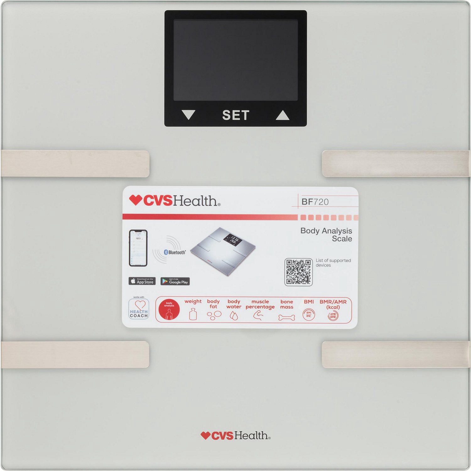 slide 3 of 3, Cvs Health Body Analysis Scale, 1 ct