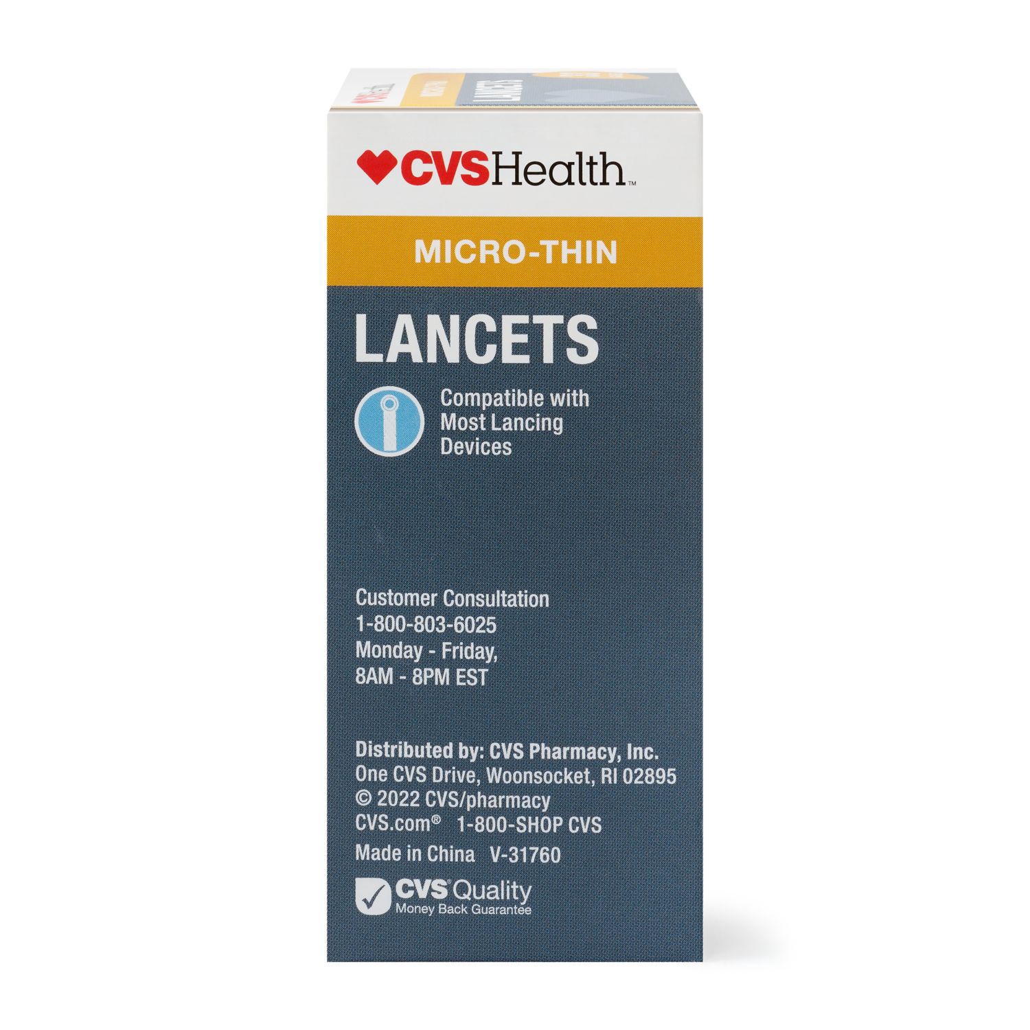 slide 7 of 9, CVS Health Micro Thin 33 Gauge Lancets, 100 Ct, 1 ct