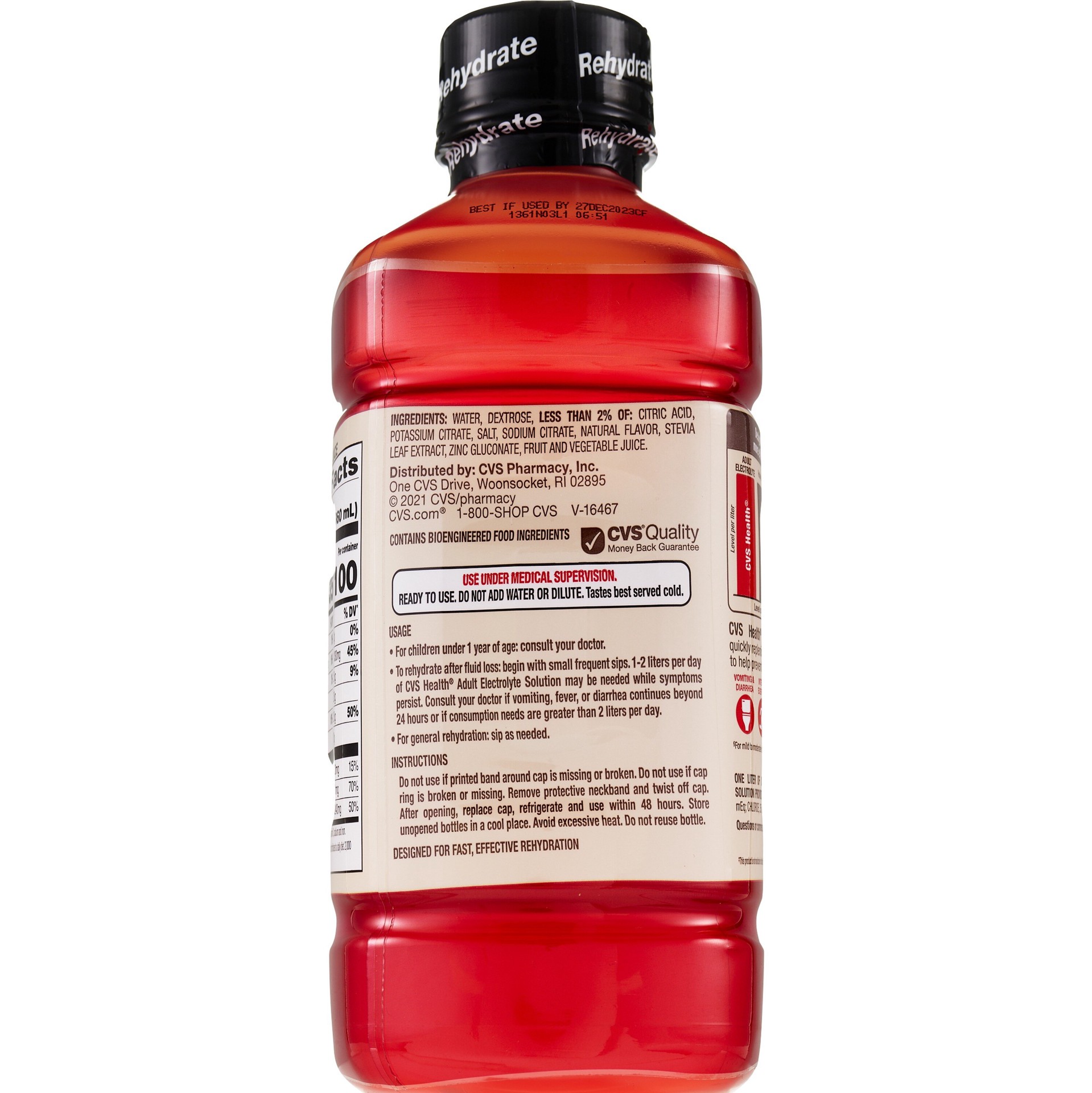 slide 3 of 9, Cvs Health Electrolyte Solution, Strawberry, 33.8 Fl Oz, 1 ct