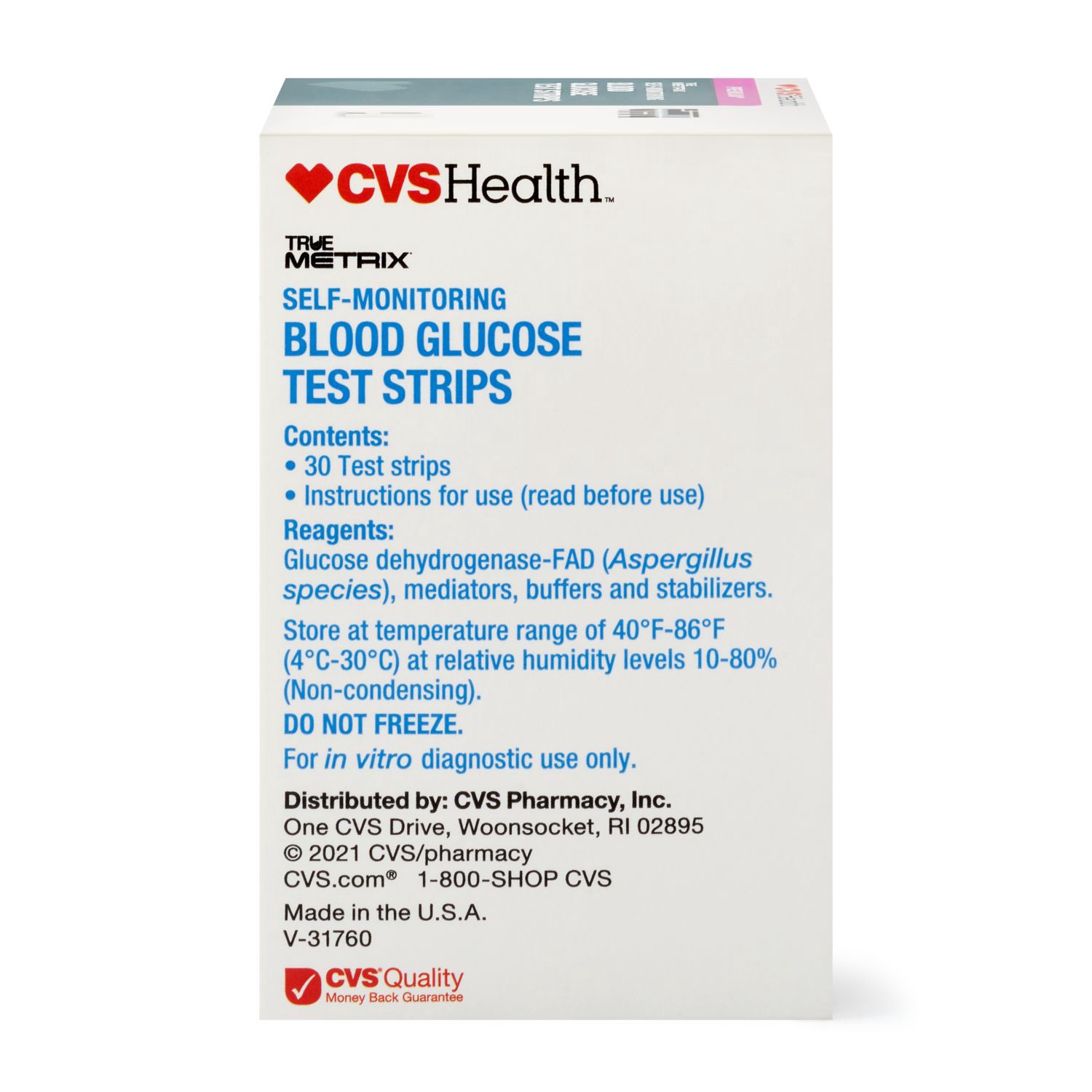 slide 2 of 9, CVS Health Cvshealth True Metrix Blood Glucose Test Strips, 30 Ct, 1 ct