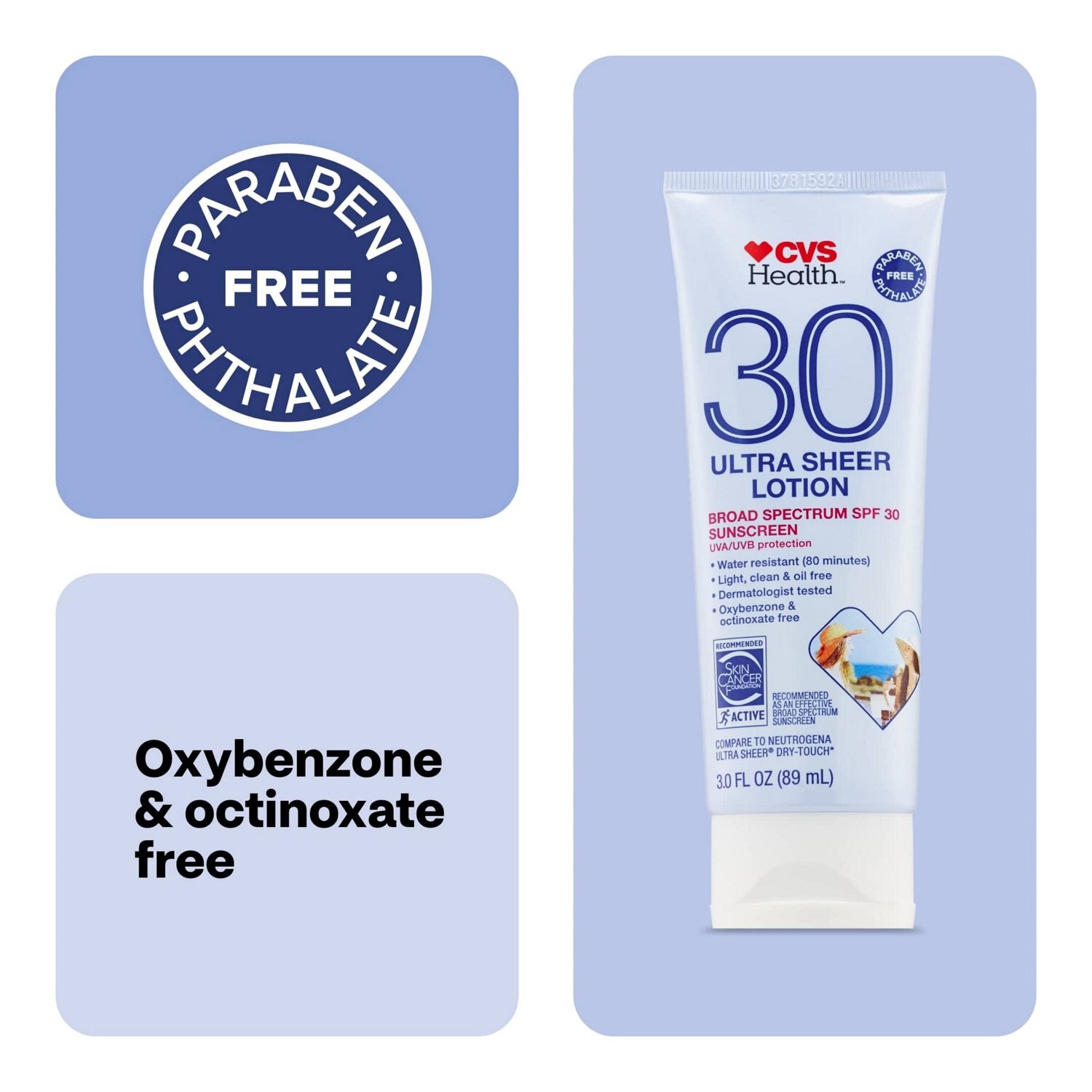 slide 6 of 9, CVS Health Cvs Ultra Sheer Broad Spectrum Sunscreen Lotion, 3 Oz, 1 ct