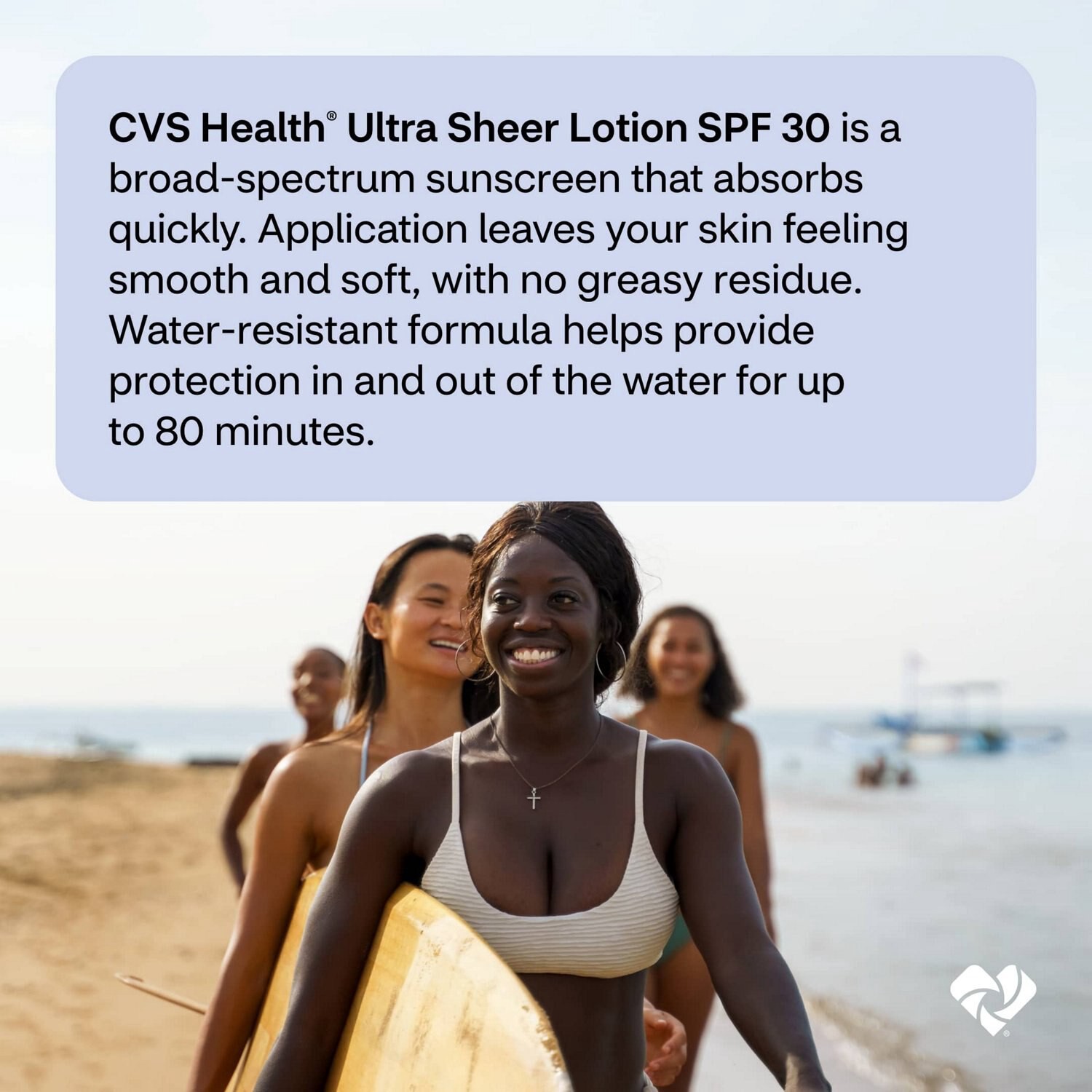 slide 2 of 9, CVS Health Cvs Ultra Sheer Broad Spectrum Sunscreen Lotion, 3 Oz, 1 ct