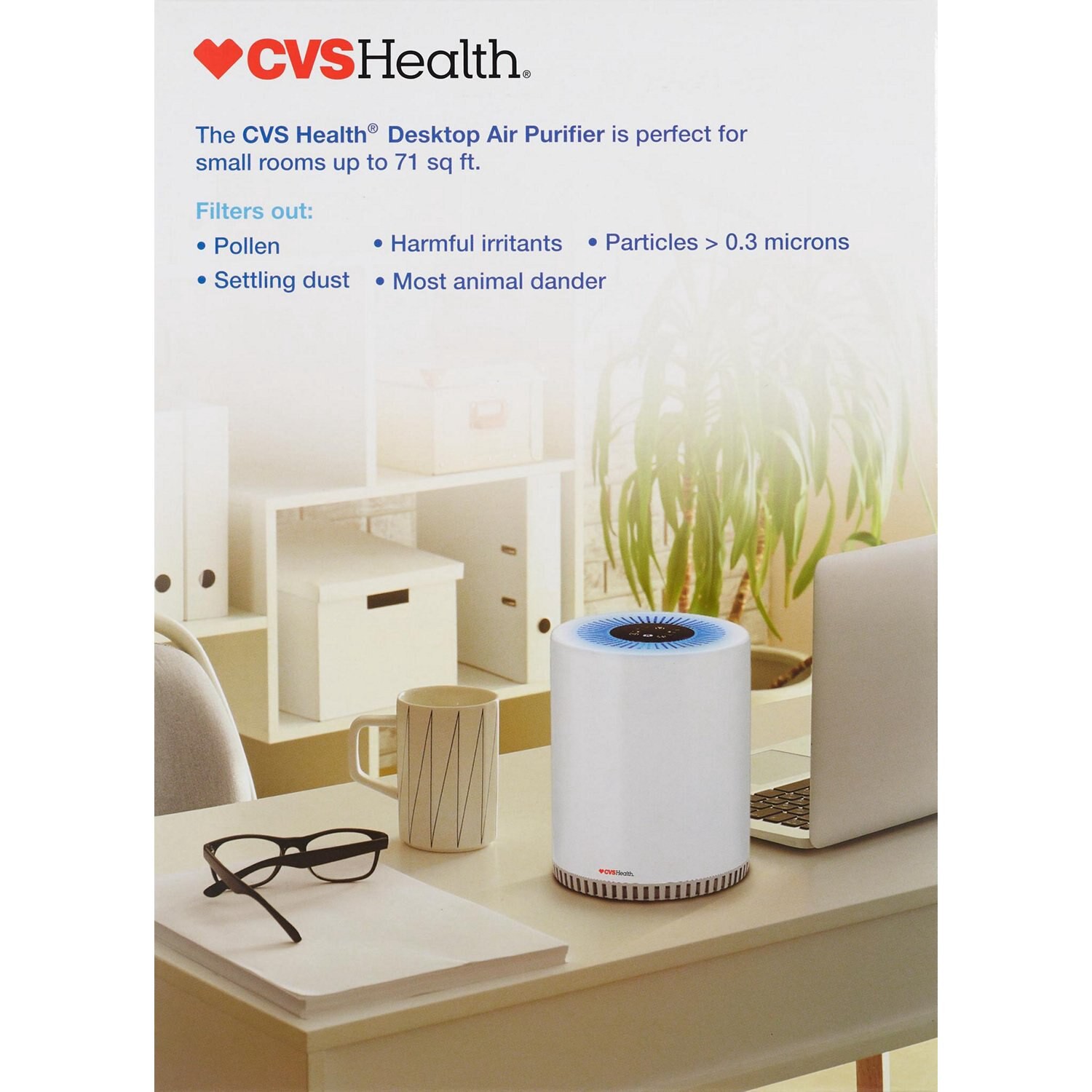 slide 3 of 3, CVS Health Cvs Desktop Air Purifier, 1 ct