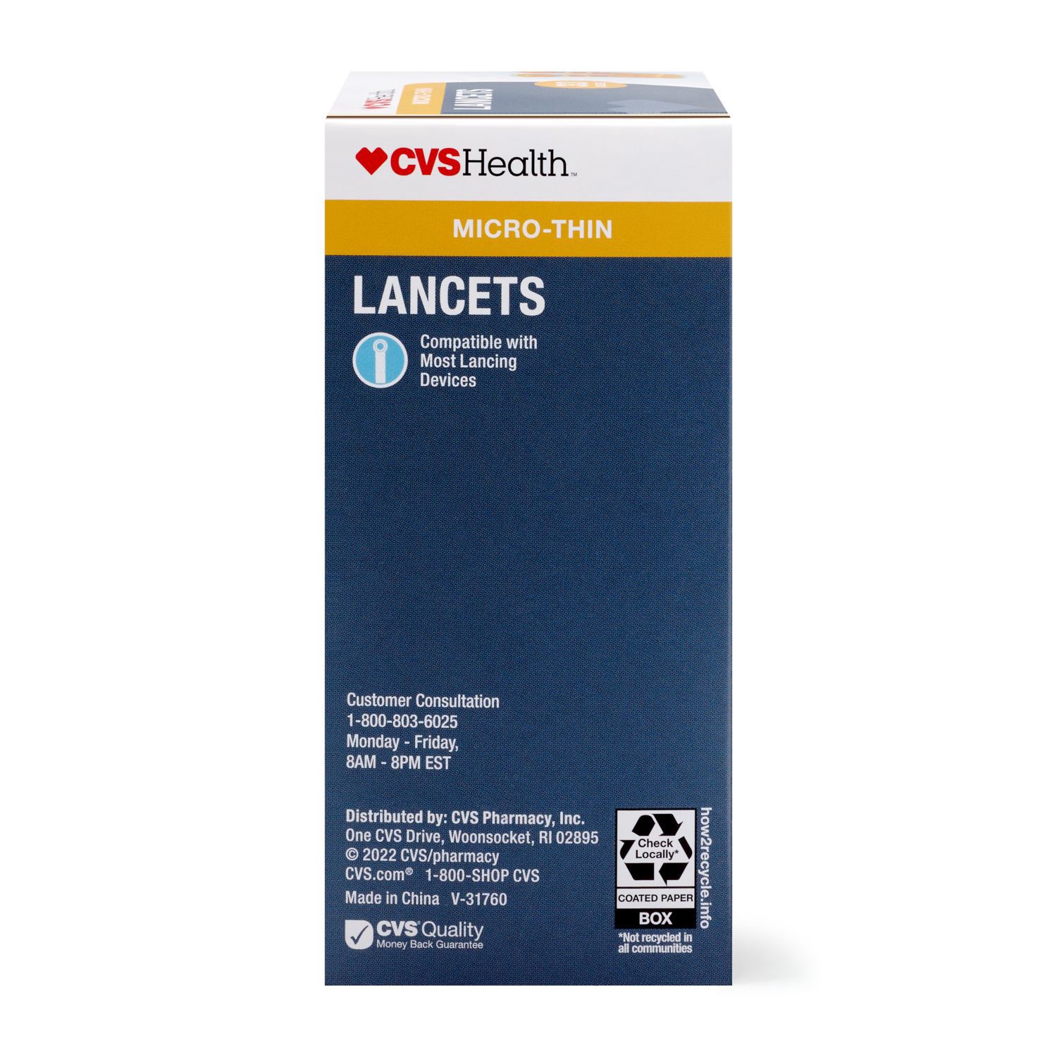 slide 10 of 10, CVS Health Micro Thin 33 Gauge Lancets, 200 Ct, 1 ct