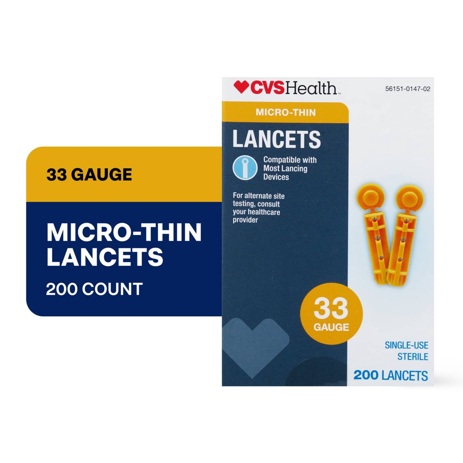 slide 5 of 10, CVS Health Micro Thin 33 Gauge Lancets, 200 Ct, 1 ct