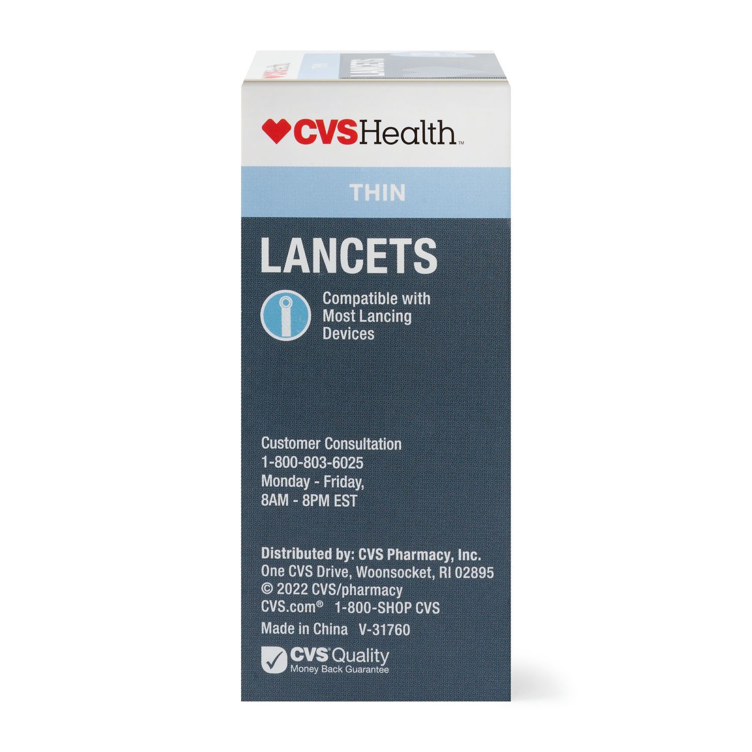 slide 5 of 8, Cvs Health Thin 28 Gauge Lancets, 100 Ct, 1 ct