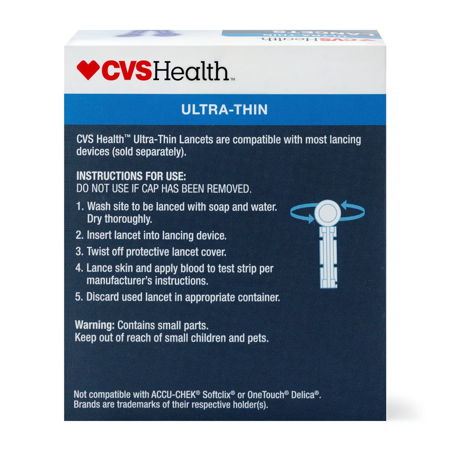 slide 4 of 9, Cvs Health Ultra Thin 30 Gauge Lancets, 100 Ct, 1 ct