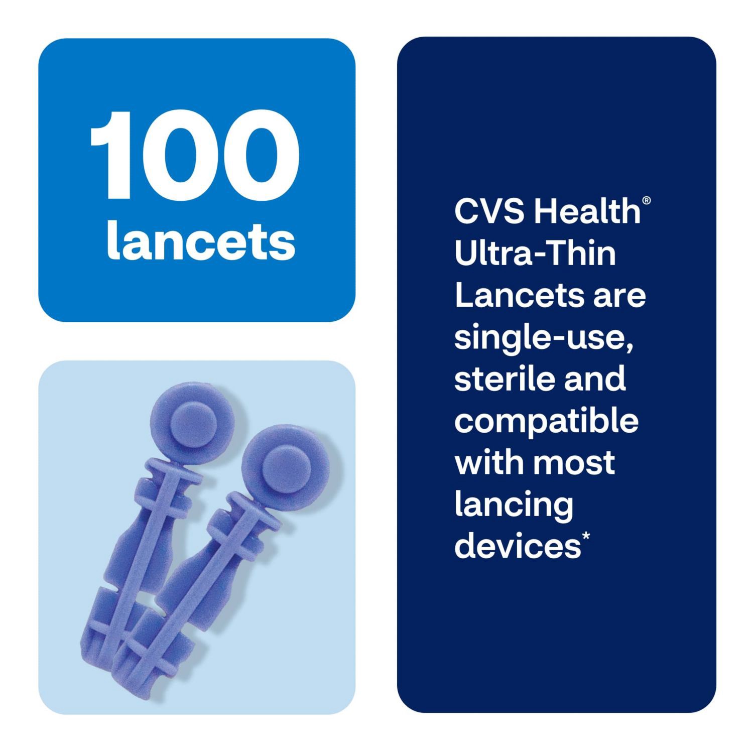 slide 7 of 9, Cvs Health Ultra Thin 30 Gauge Lancets, 100 Ct, 1 ct