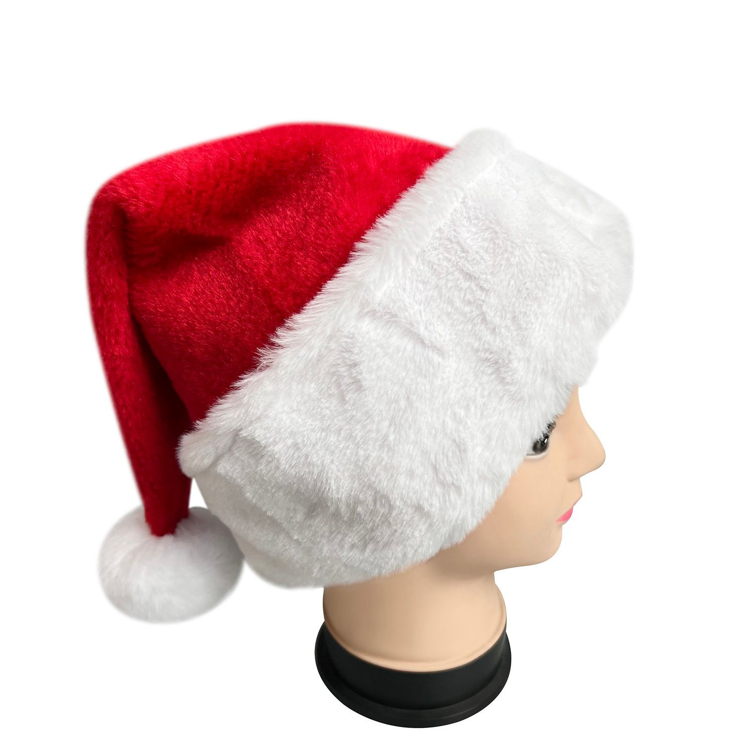 slide 2 of 4, MERRY BRITE 17"Plsh Santa Hat, 1 ct