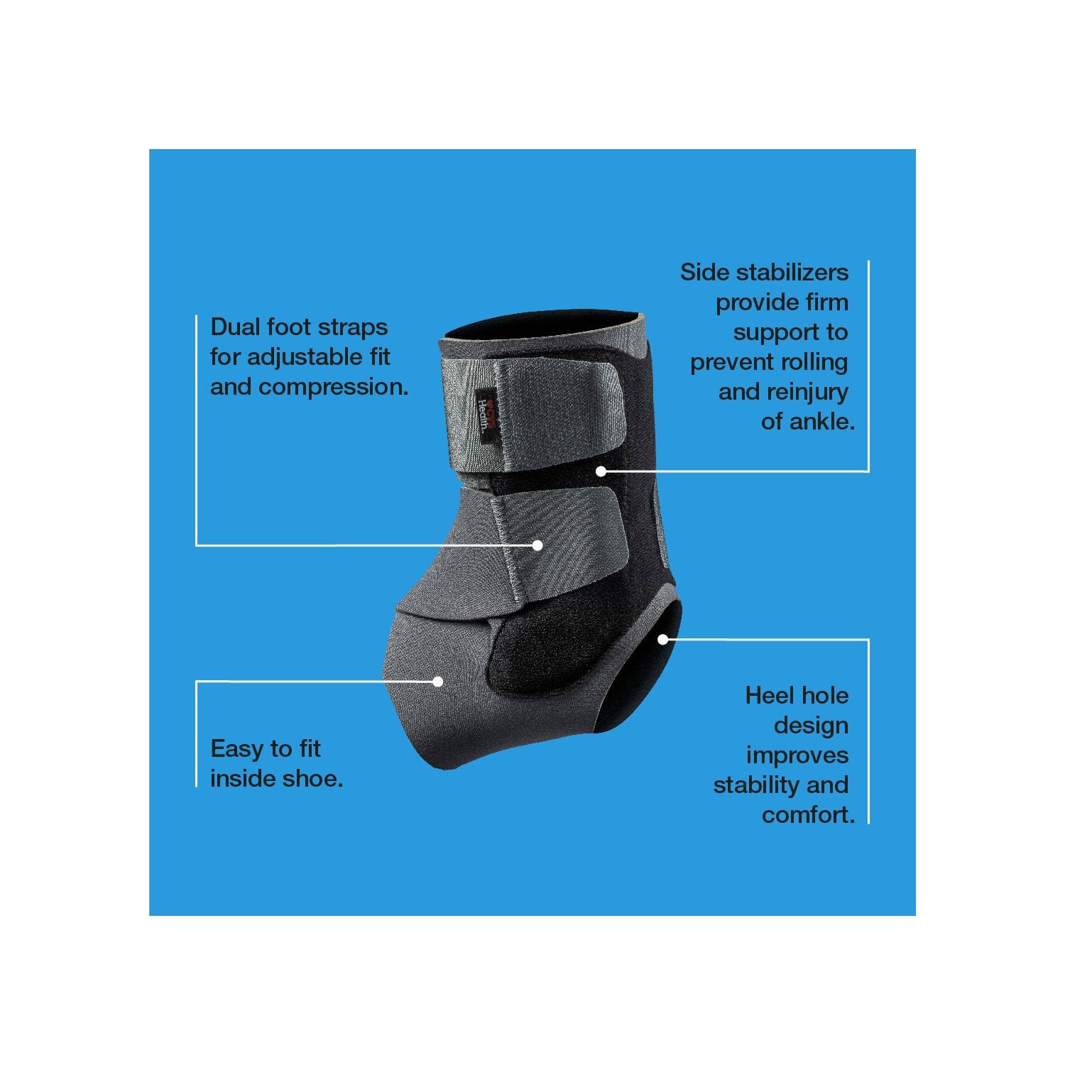 slide 3 of 8, Cvs Health Adjustable Stabilizing Ankle Support, 1 ct