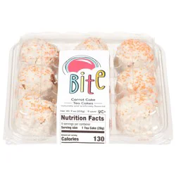 Bite Carrot Cake Tea Cakes 9 ea