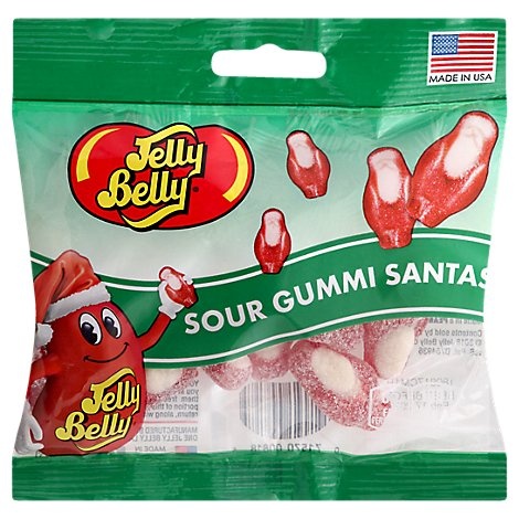 slide 1 of 1, Jelly Belly Sour Gummi Santa, 3 oz