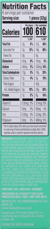 slide 5 of 5, Doughlicious Mint Chocolate Chip Cookie Dough & Non-Dairy Gelato Bites 6 - 1.13 oz Packs, 6.77 oz