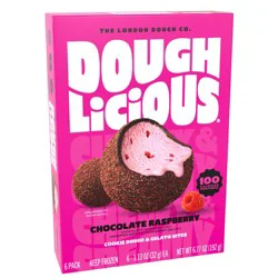 Doughlicious Chocolate Raspberry Cookie Dough & Gelato Bites (6x1.113 oz), 6.77 oz