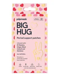 Popmask Big Hug Vitamin Support Supplement Period Patches, 12 ct