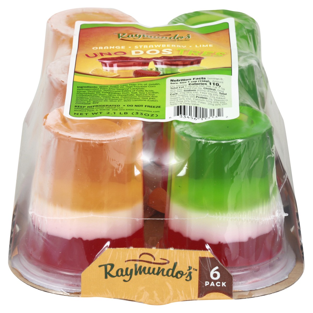 slide 1 of 13, Raymundo's 6 Pack Gelatin Multi Pack, 33 oz