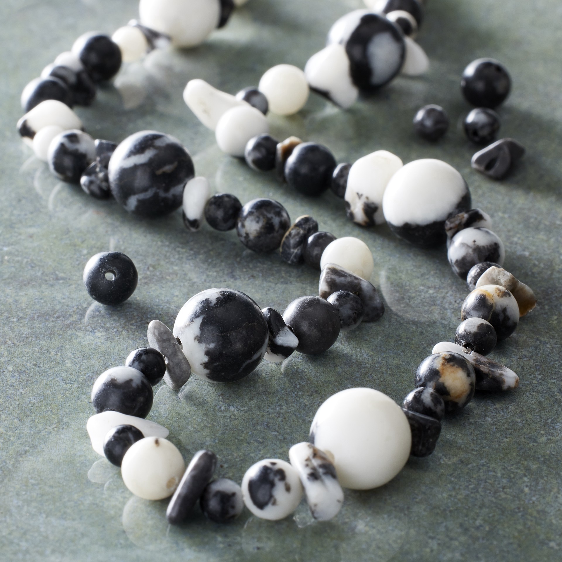 slide 3 of 3, Zebra Stone Beads Value Pack By Bead Landing, 4mm-10mm