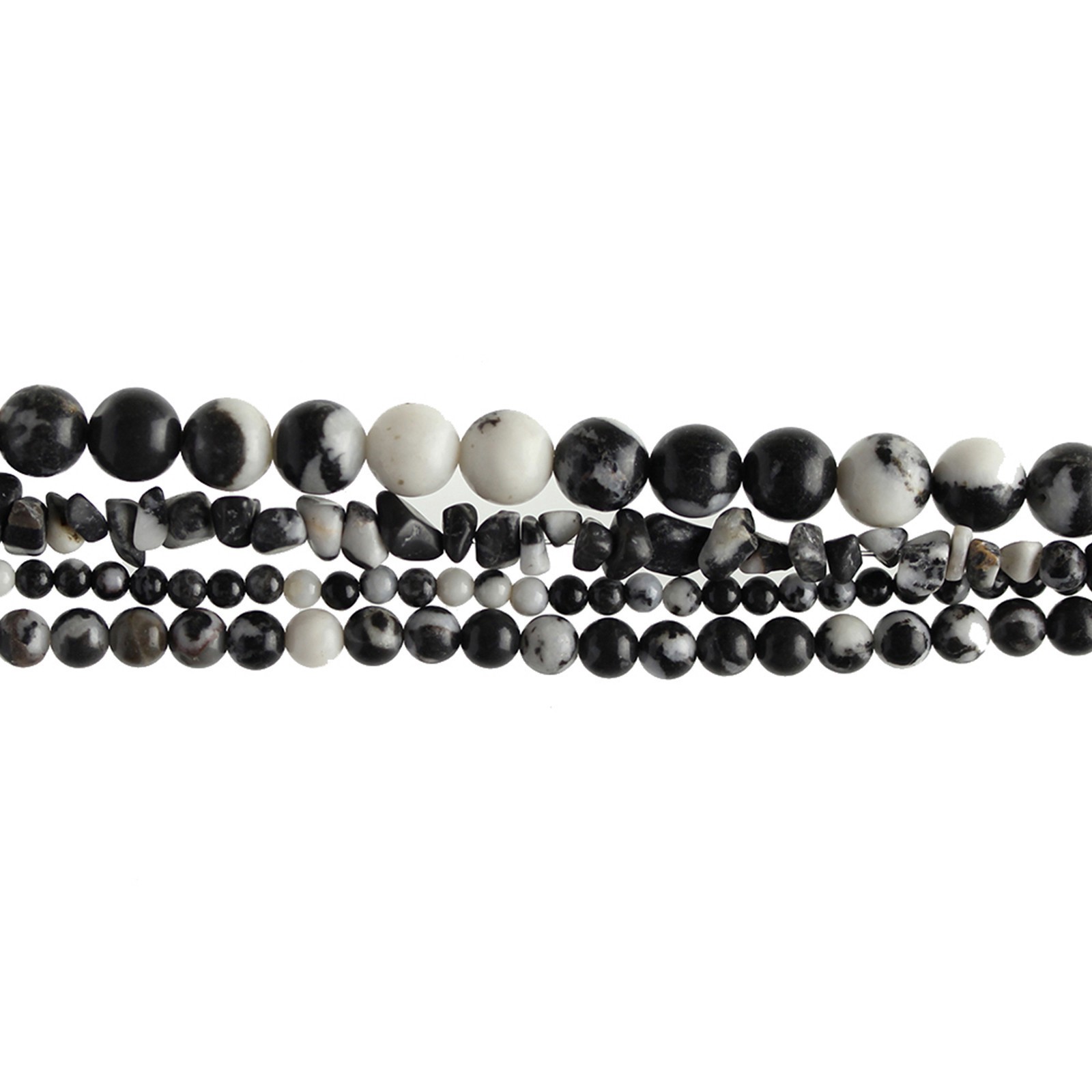 slide 2 of 3, Zebra Stone Beads Value Pack By Bead Landing, 4mm-10mm