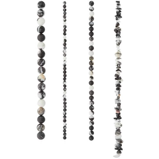 slide 1 of 3, Zebra Stone Beads Value Pack By Bead Landing, 4mm-10mm