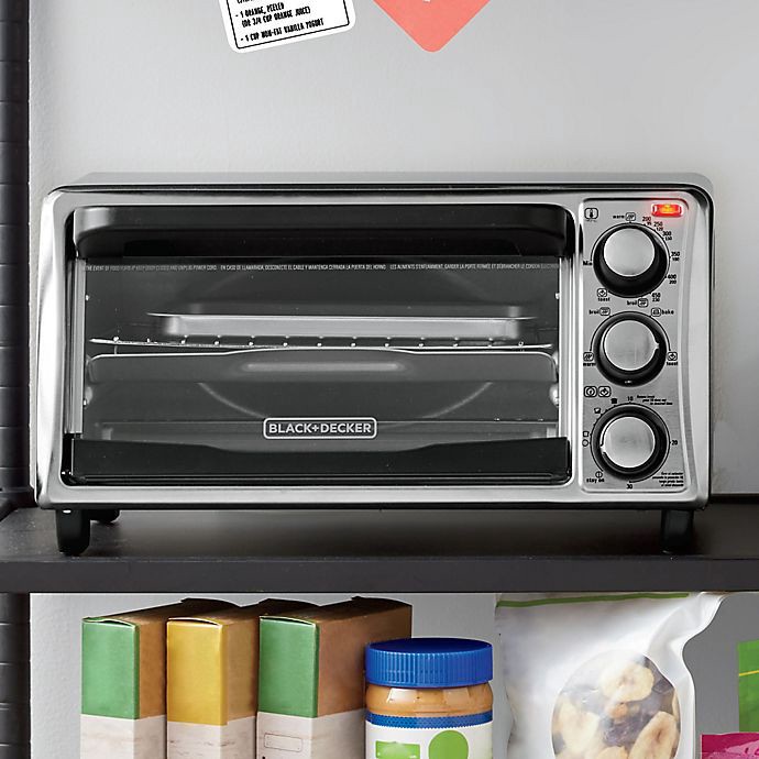 slide 3 of 3, BLACK+DECKER 4-Slice Toaster Oven - Grey, 1 ct