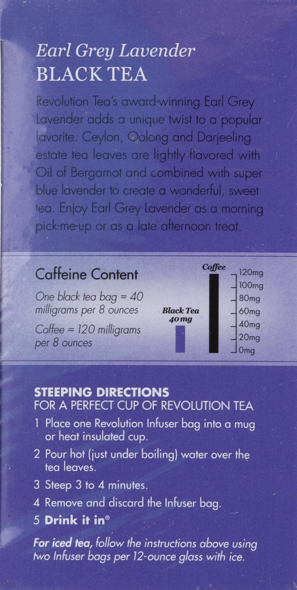 slide 3 of 6, Revolution Tea Earl Grey Lavender Black Tea Bags, 16 ct