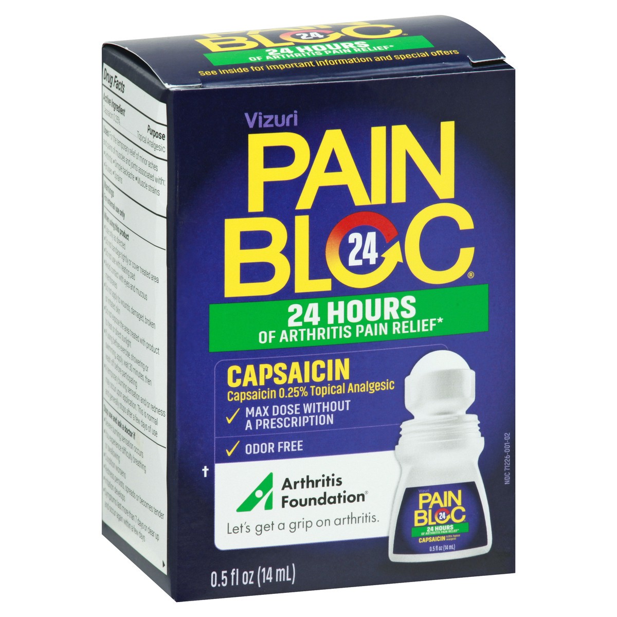 slide 2 of 9, Vizuri Pain Bloc Arthritis Relief, 0.5 fl oz