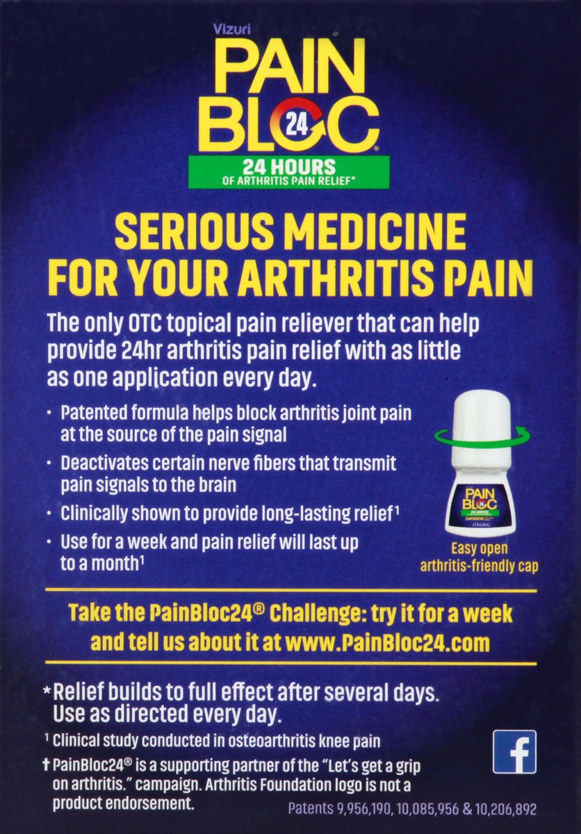 slide 5 of 9, Vizuri Pain Bloc Arthritis Relief, 0.5 fl oz