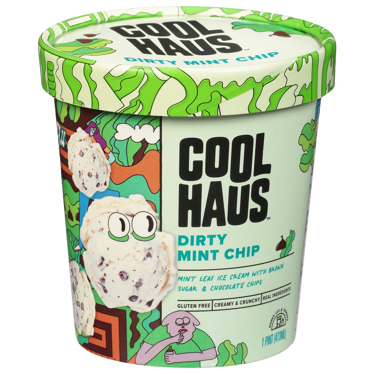 slide 2 of 9, Coolhaus Dirty Mint Chip Ice Cream 1 pt, 1 ct