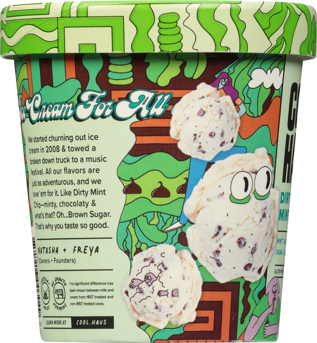 slide 7 of 9, Coolhaus Dirty Mint Chip Ice Cream 1 pt, 1 ct